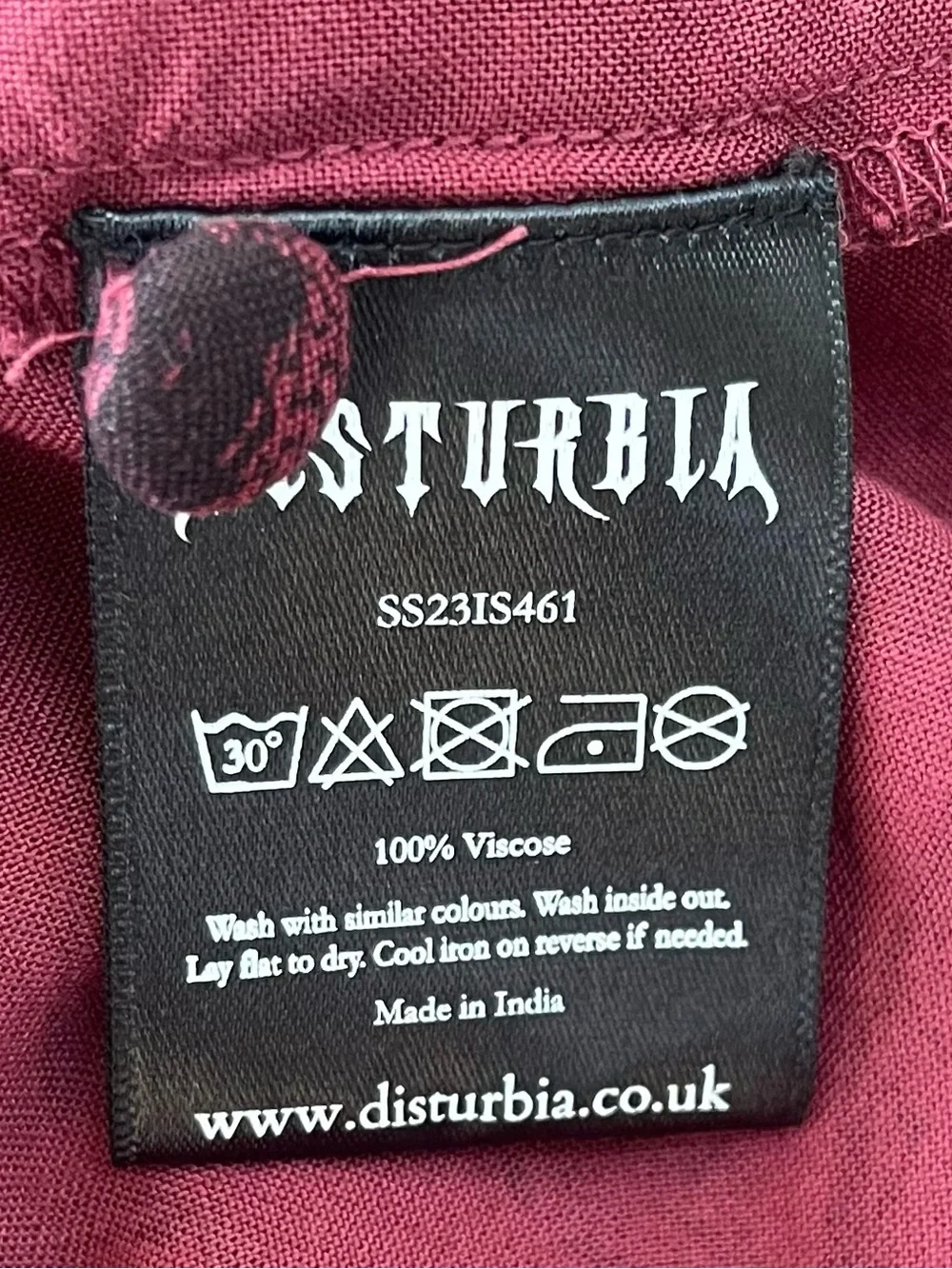 Disturbia Ophidia Snake Print Mini Dress EUC Burg/Blk Pull Over Long Sleeve 10